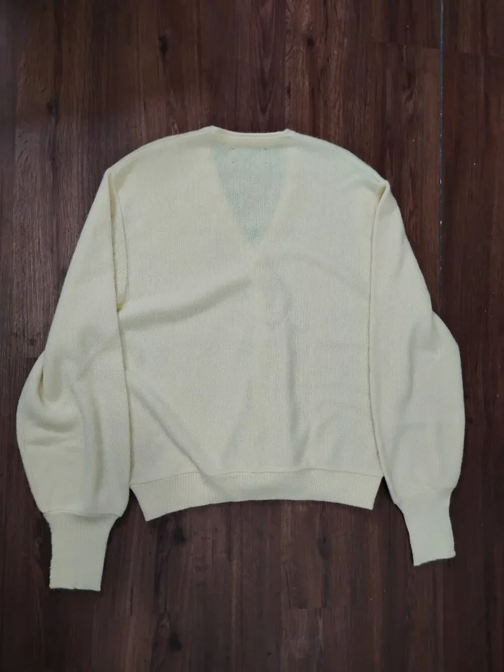 Vintage Arnold Palmer Robert Bruce Wool Cardigan Sweater Yellow